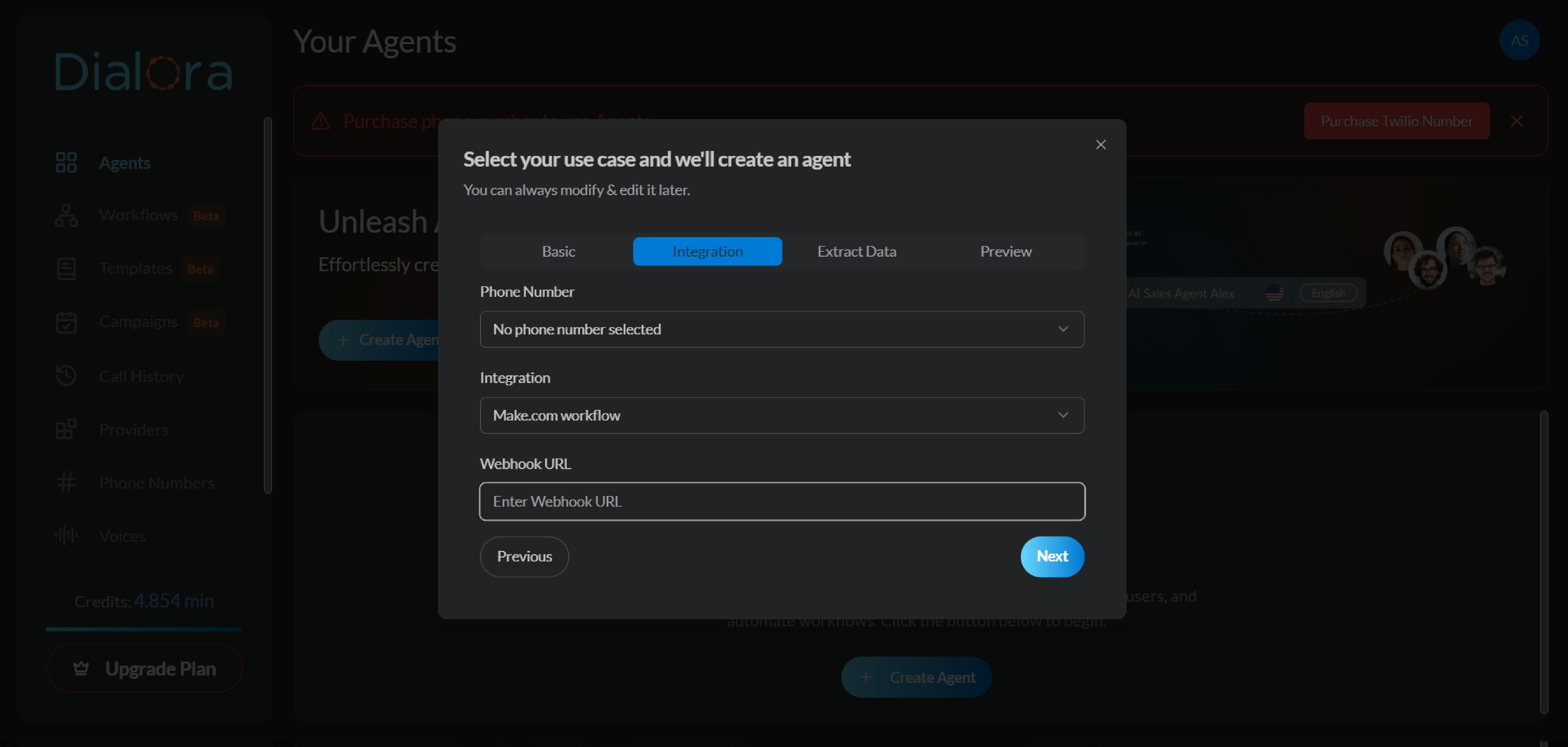 Connect a Phone Number and Optional Integrations - Preview
