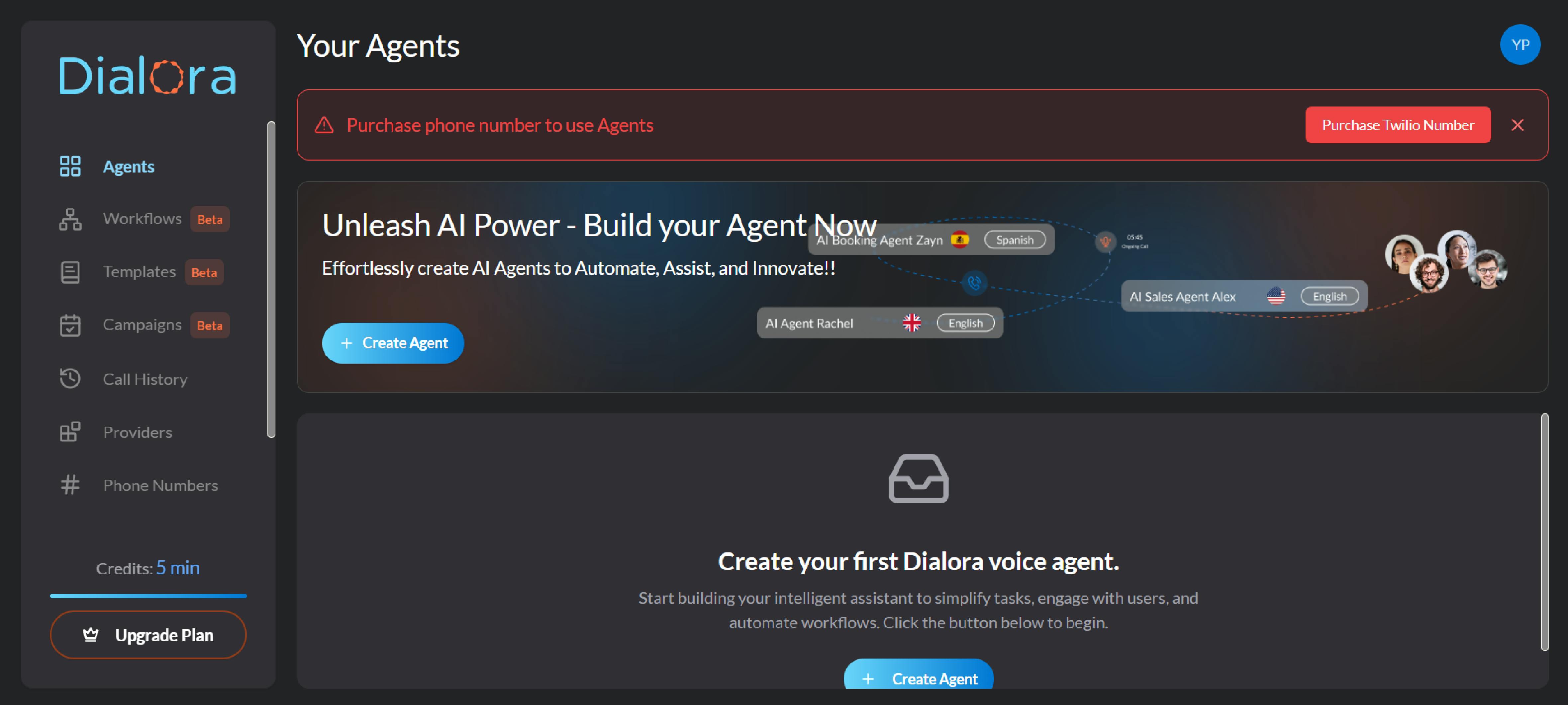 Purchase your New Twilio Number - Preview