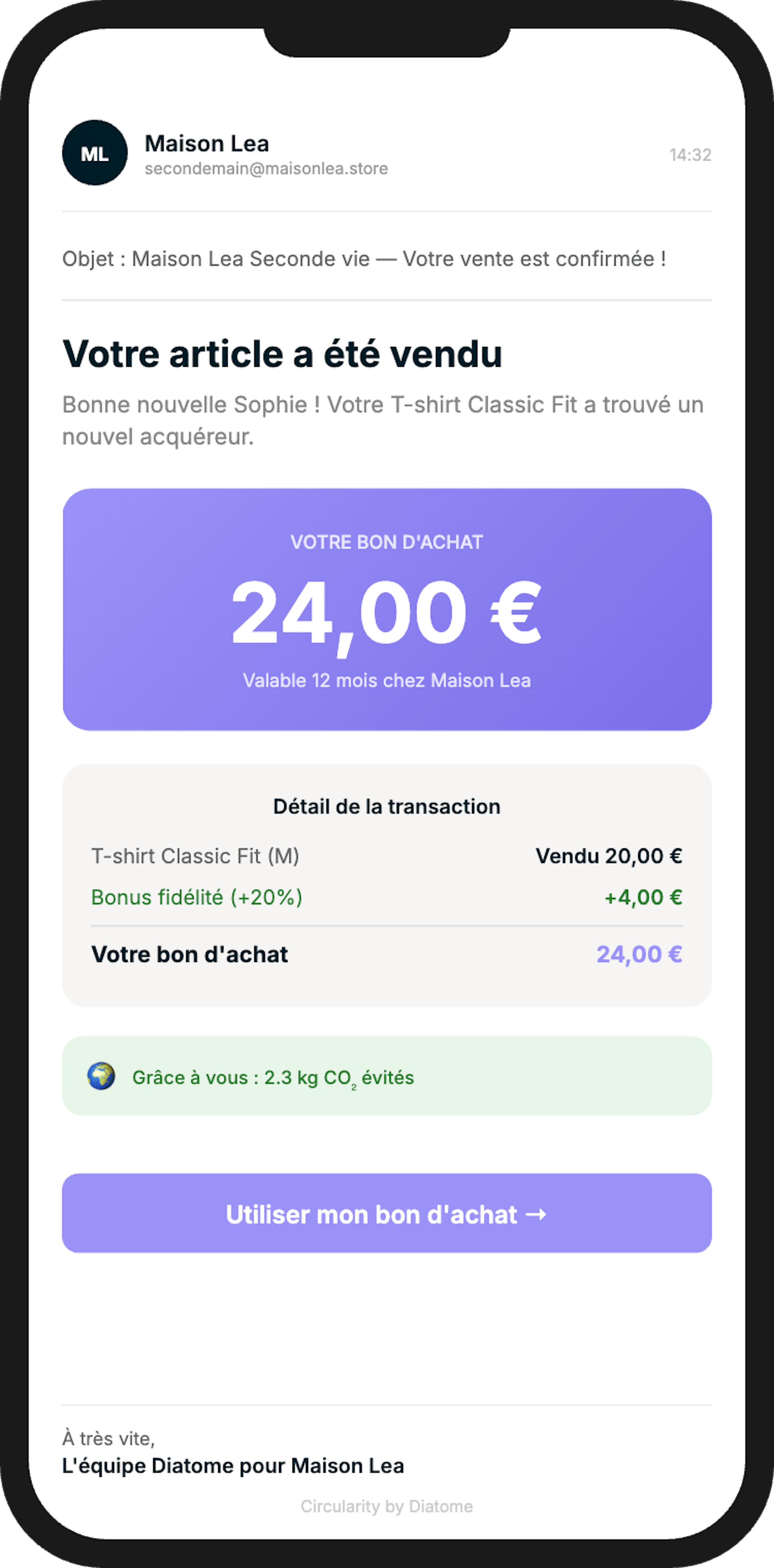 Interface d'engagement client pour programmes de rachat et reprise
