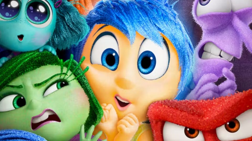 Personagens de DivertidaMente na capa do filme.