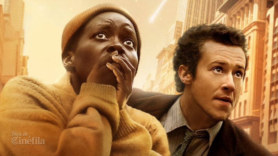 imagem dos protagonistas do filme "Um Lugar Silencioso - Dia 1"