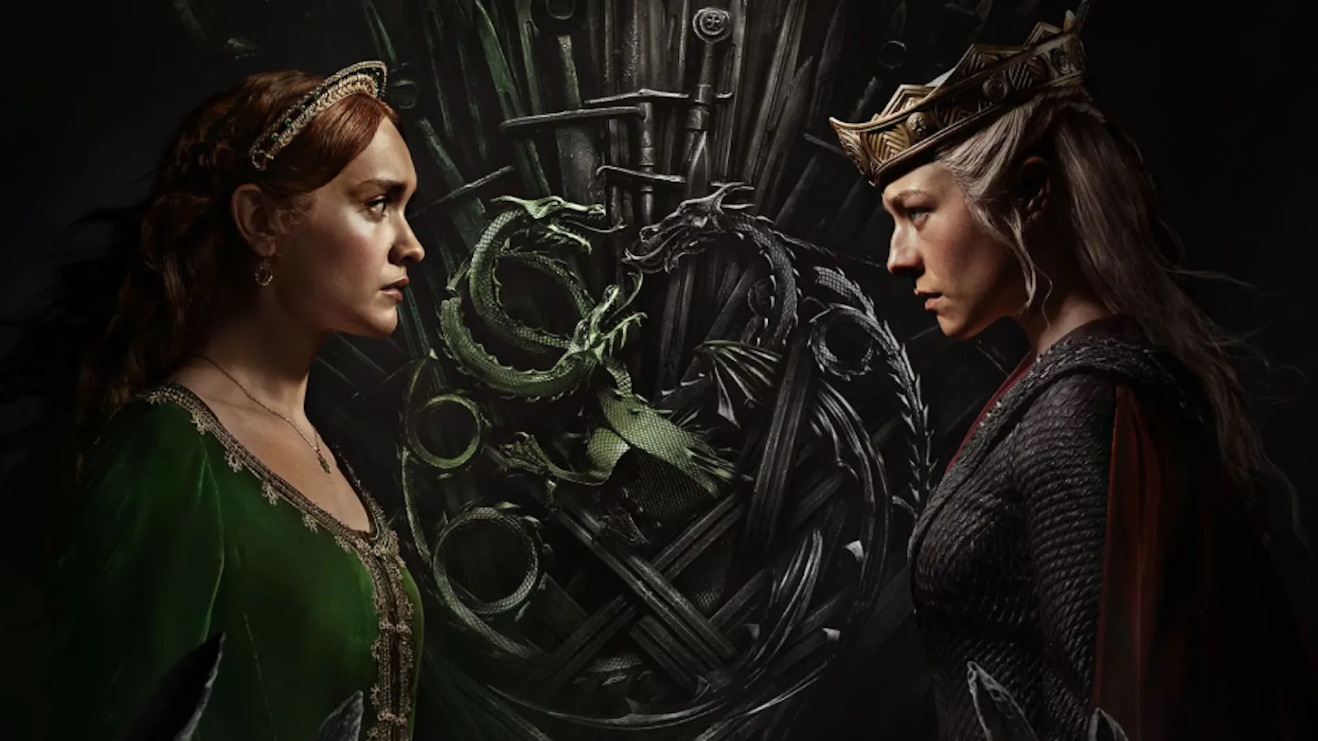 Rhaenyra e Alicent em A Casa do Dragão