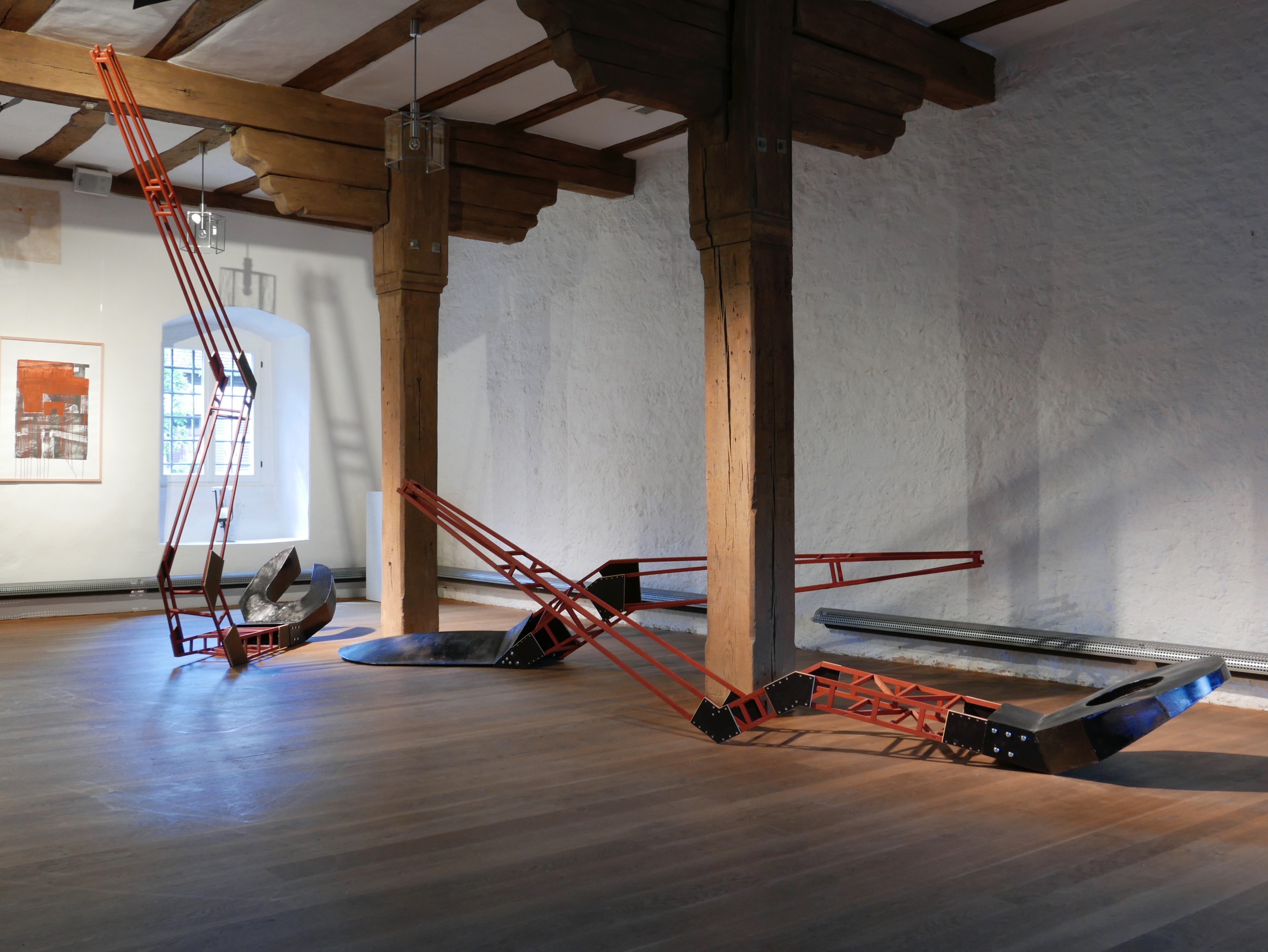 Blick in die Ausstellung "unfinished spaces", Kloster Wechterswinkel