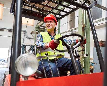 Happy Forklift Driver