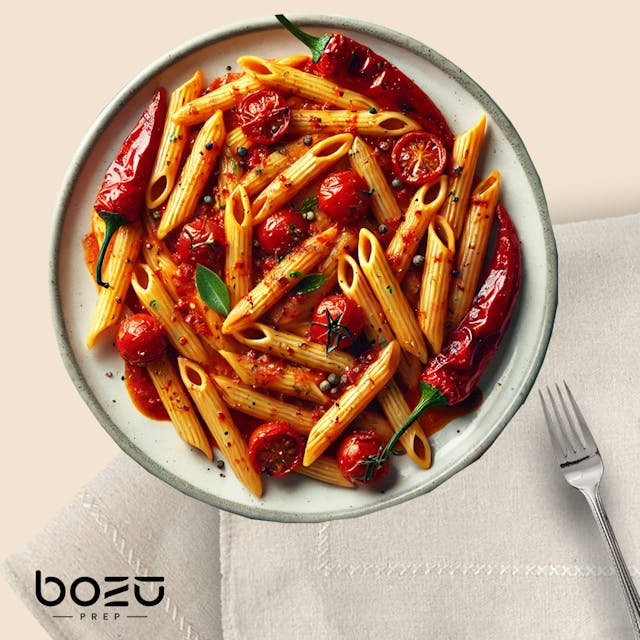 Penne Arrabiata & Roasted Red Peppers