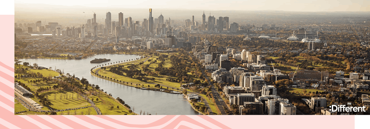 an aerial view of a high rental yield suburb in australia