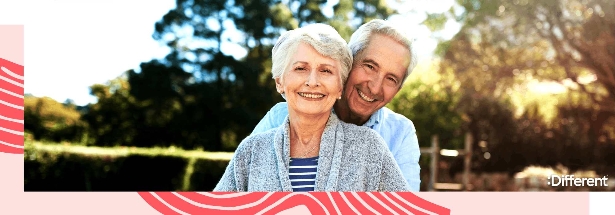 A senior couple smiling because they used their super to buy a house