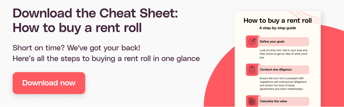 how to buy a rent roll cheat sheet