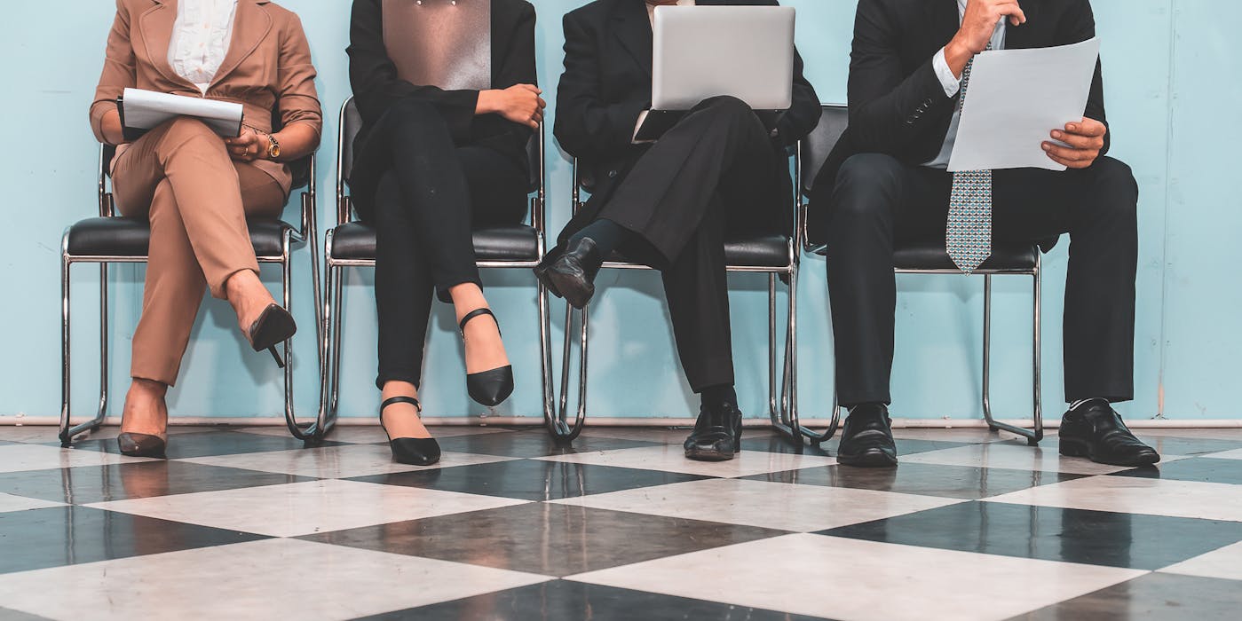 professionals waiting for interviews