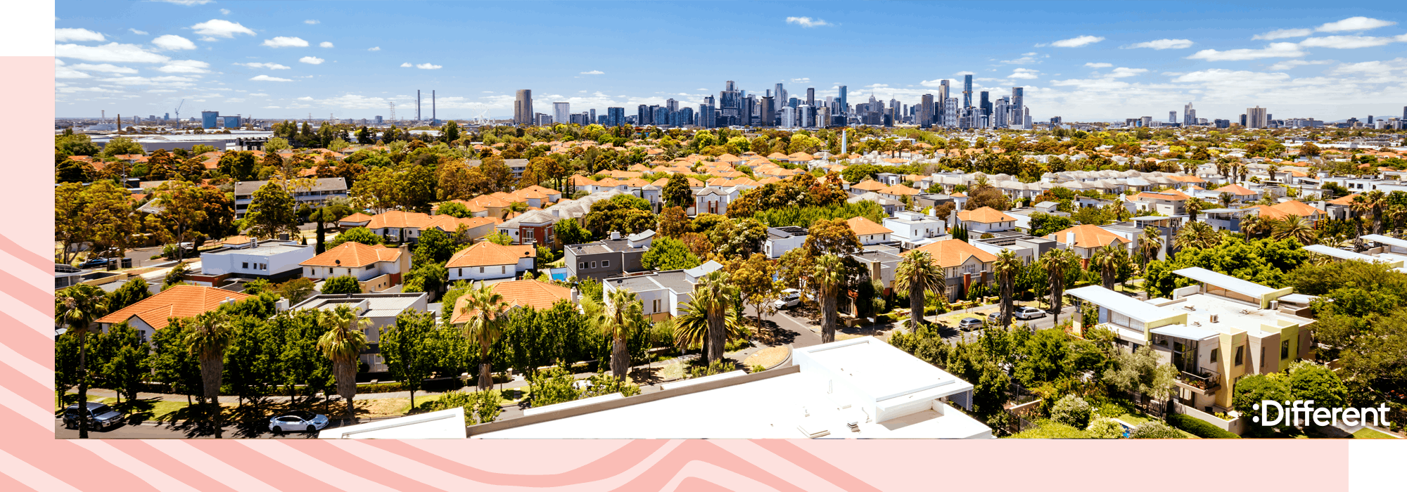 An aerial view of a regional victoria investment suburb