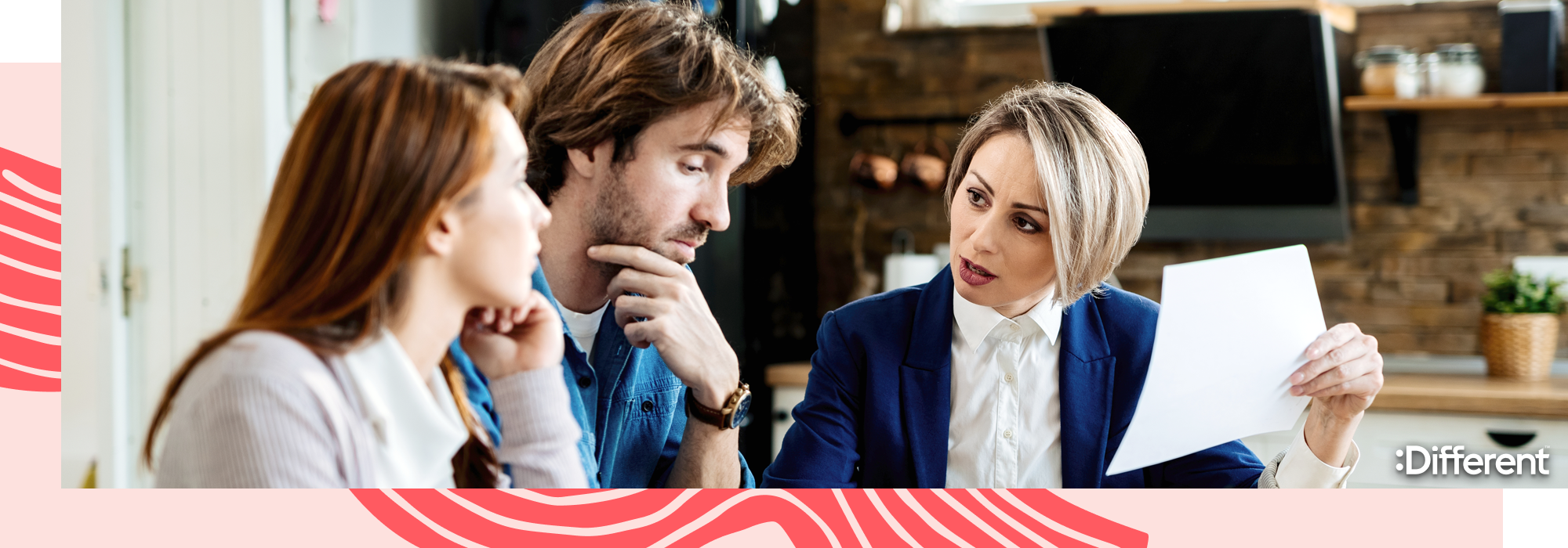 A property manager and tenants discussing the possibility of breaking a lease 