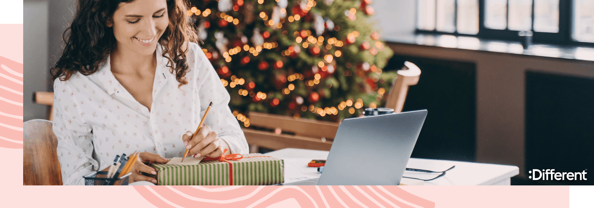 A landlord making a list of things she can do to keep her tenants happy during the holiday season