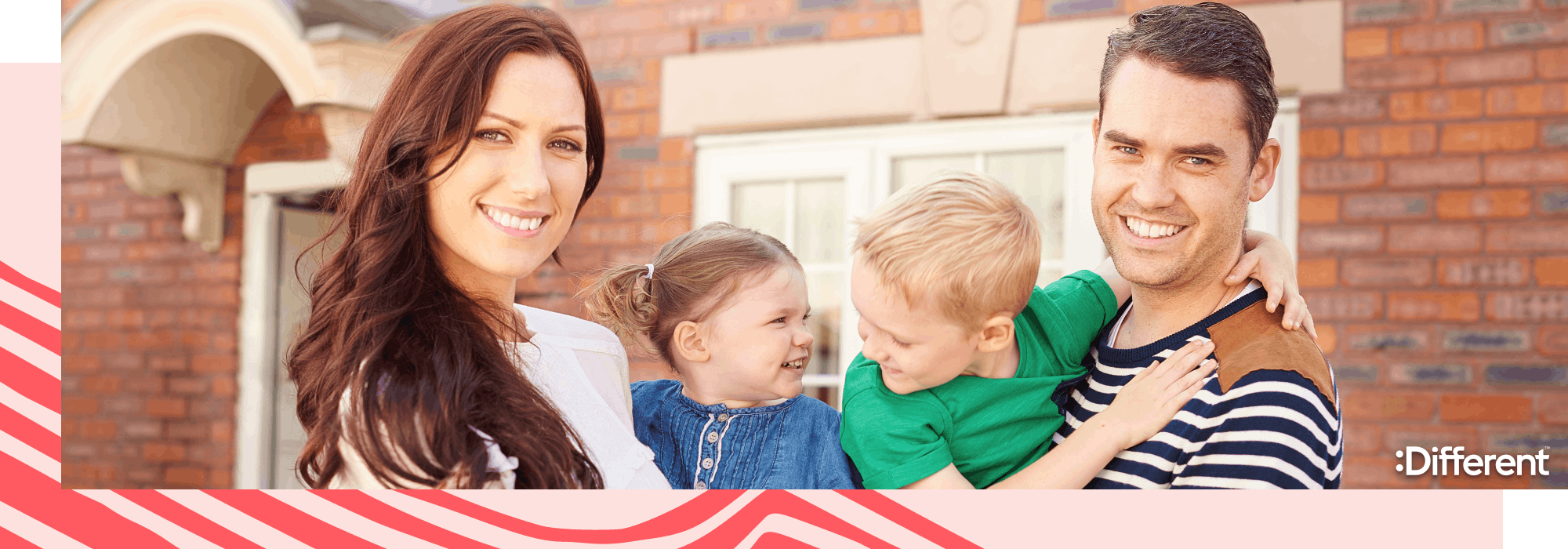 A happy family with the prospect of paying of their loan in 5 years