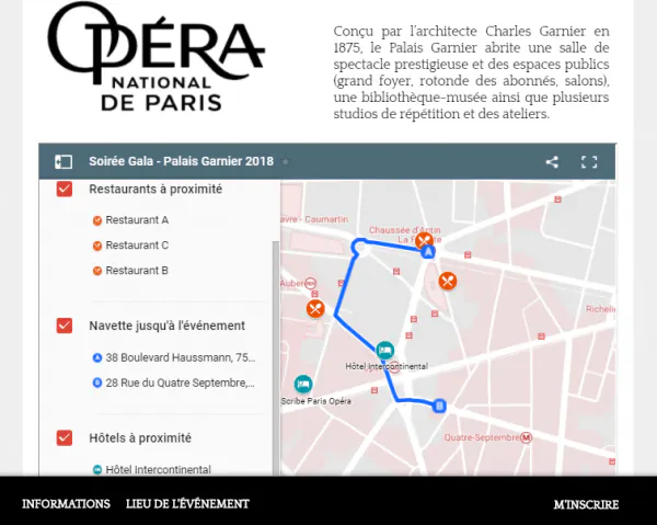 Event-Website der Pariser Nationaloper