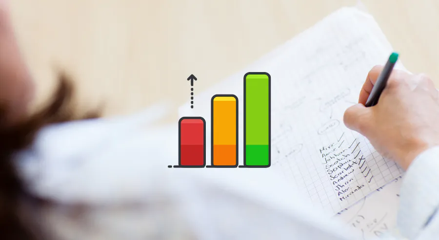Illustration einer steigenden Statistik