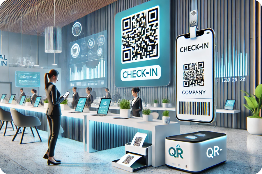 Check-in digitalisé avec QR codes dans un événement