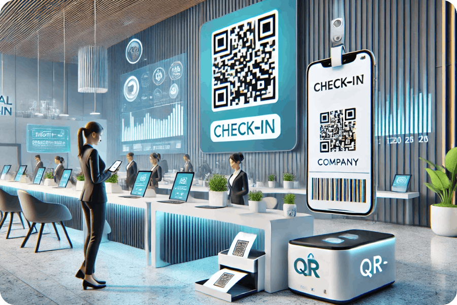 Check-in digital com QR code em eventos