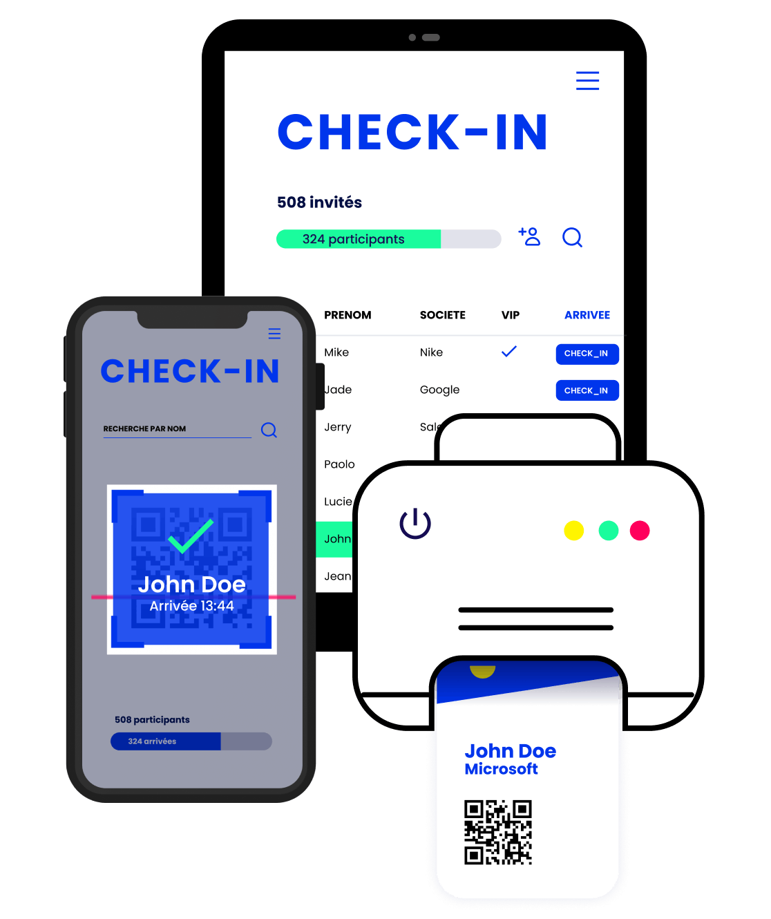 tablette, smartphone, imprimante et scanner à louer