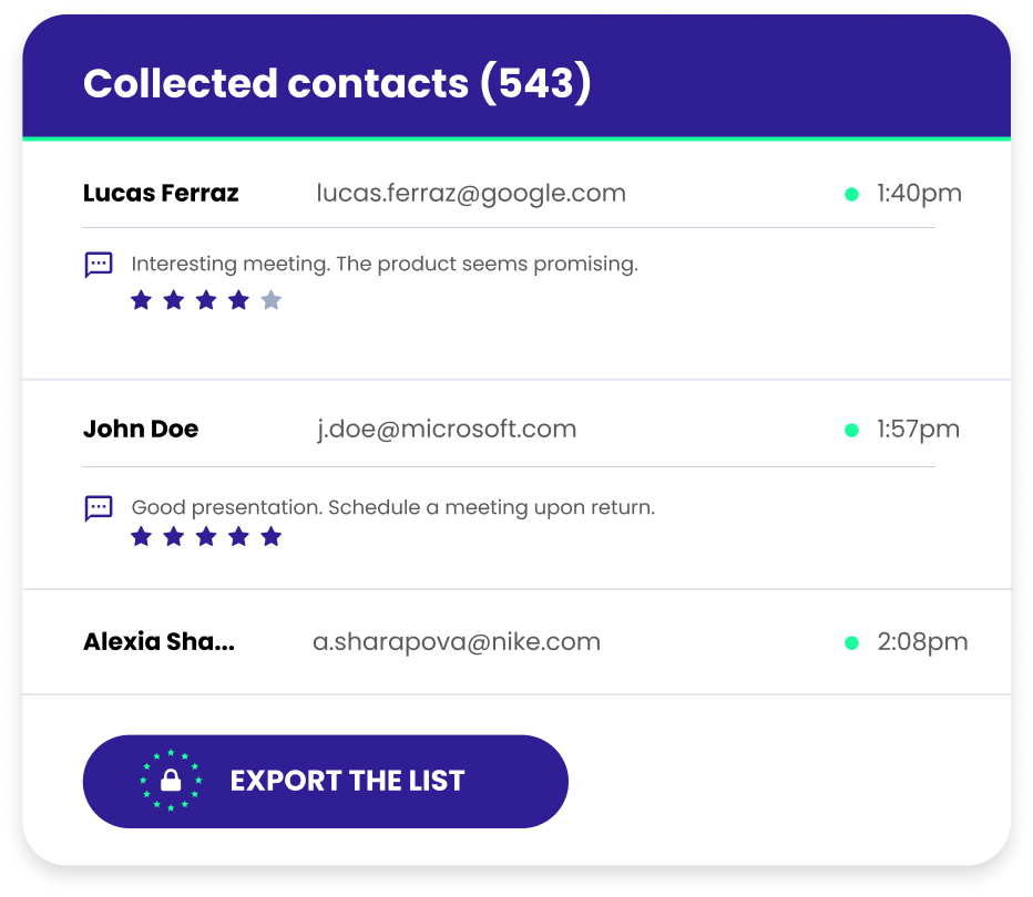 event app data dashboard