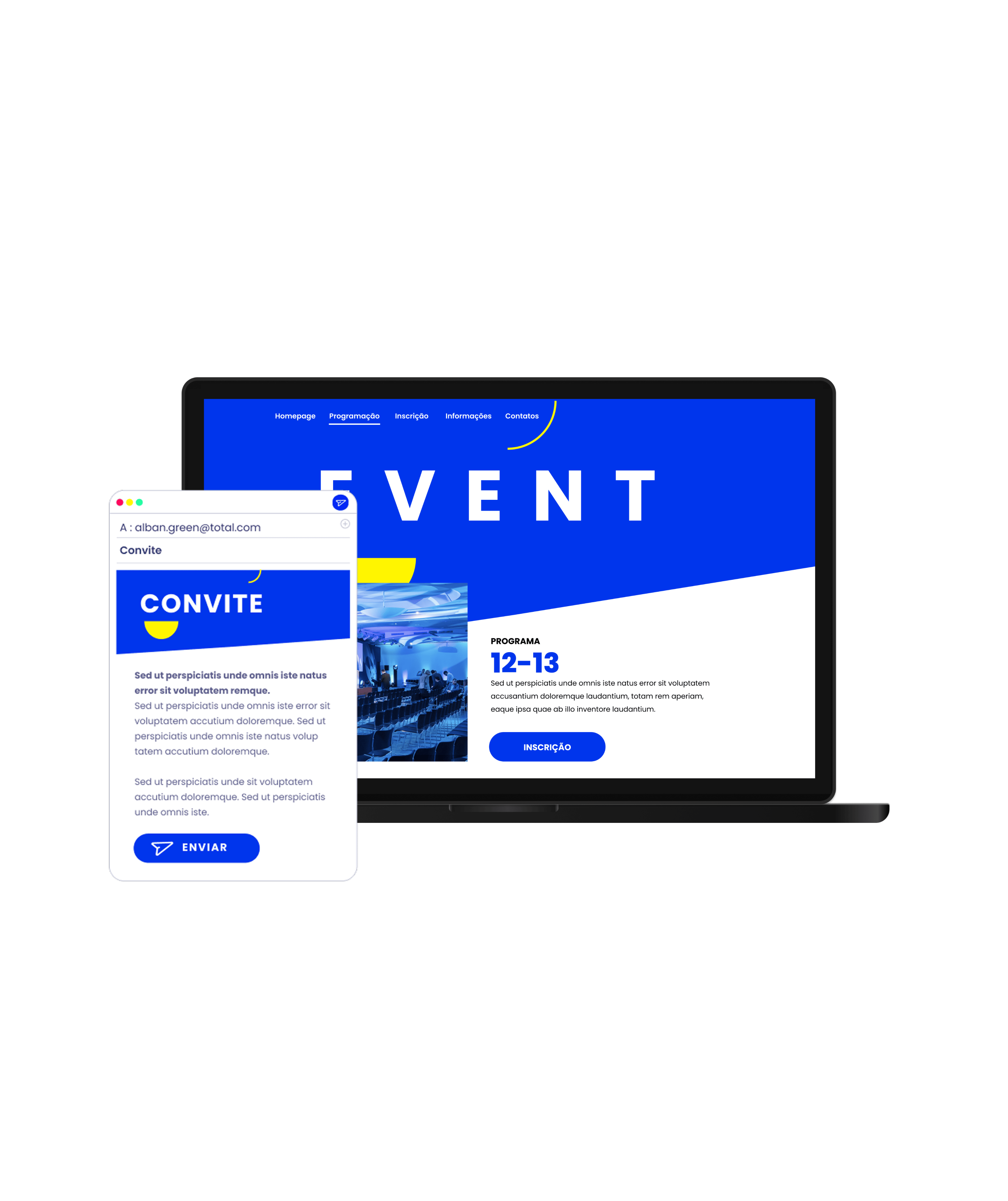 Solução para inscrições e convites