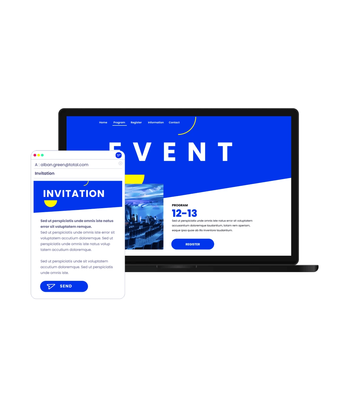 Create and manage professional events with ease: invitations, registration websites, attendee tracking and performance insights, all in one platform.