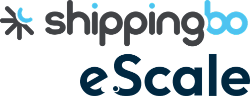 Logo Shippingbo eScale avec le nom Shippingbo et eScale accompagné d’un symbole graphique.