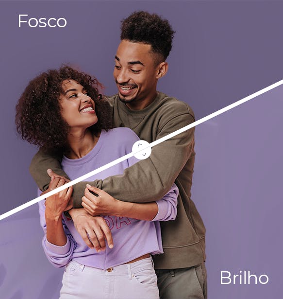 Diferenciação de tipos de fotos 10x15, sendo elas Brilho e Fosco