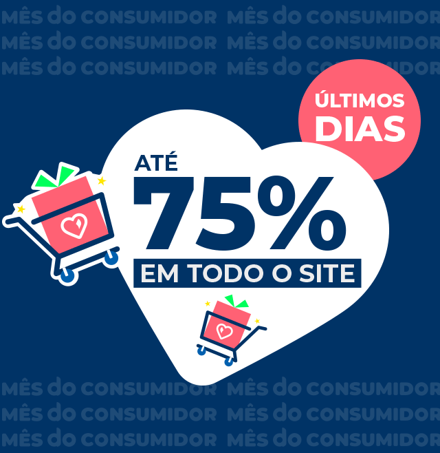 Últimos dias para aproveitar até 75% OFF no site