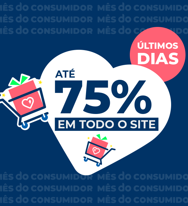 Últimos dias para aproveitar até 75% OFF no site