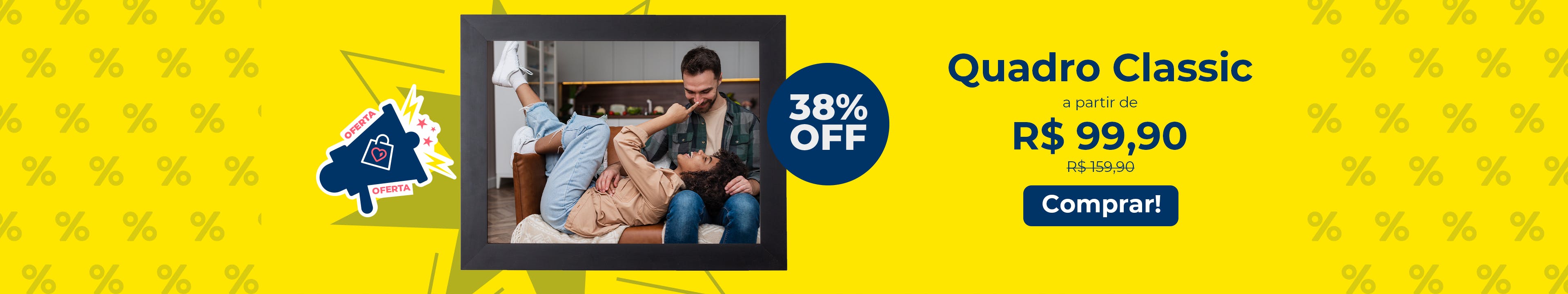 Quadro Classic com 38% OFF de R$159,90 por R$99,90