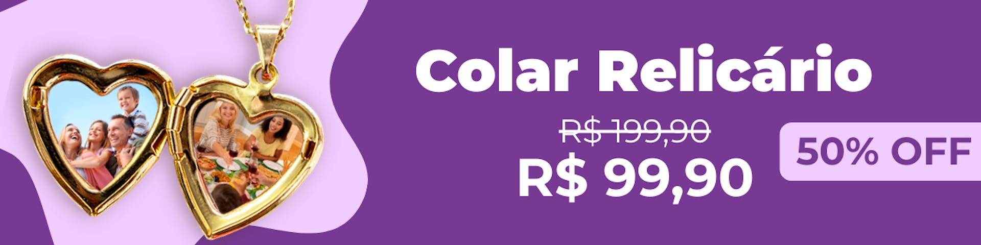 Colar relicário