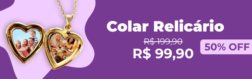 Colar relicário