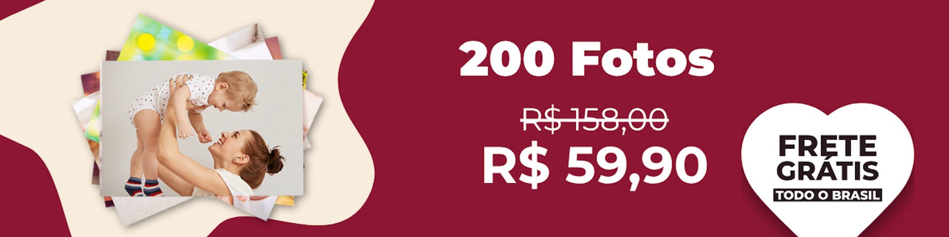 200 Fotos com Frete Grátis