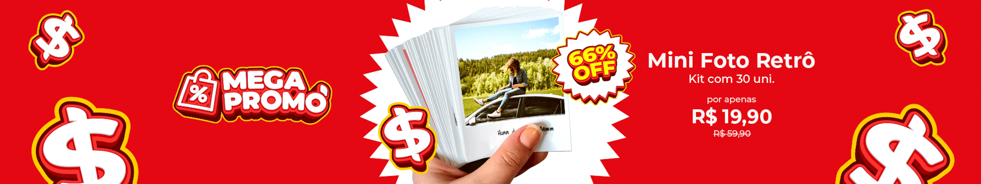 30 Mini Fotos Retrô a R$ 19,90!