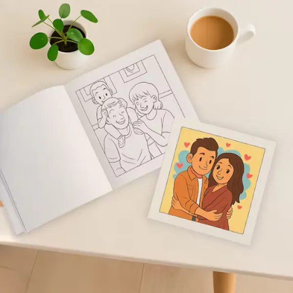 Fotolivro de Colorir com páginas em preto e branco pra pintar