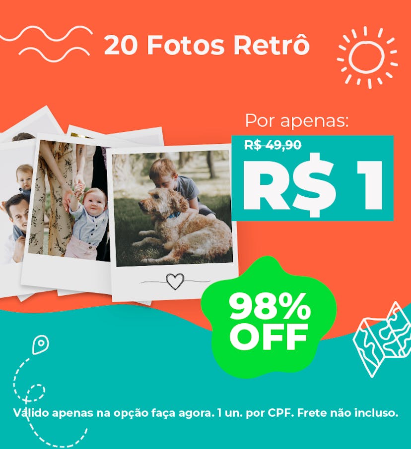 20 Fotos Retrô a 1 real
