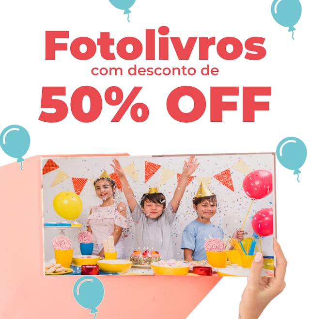 Fotolivros com 50% OFF