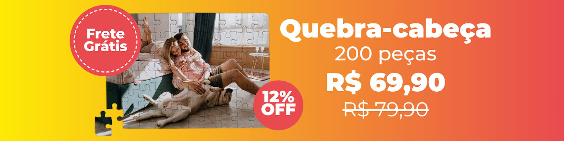 Quebra-Cabeça - 200 peças com Frete Grátis