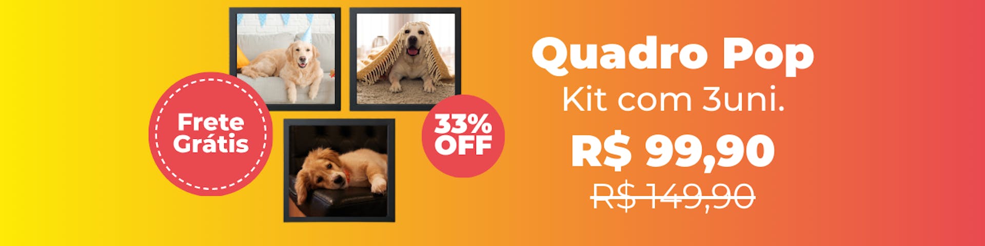 3 Quadros Pop com Frete Grátis 