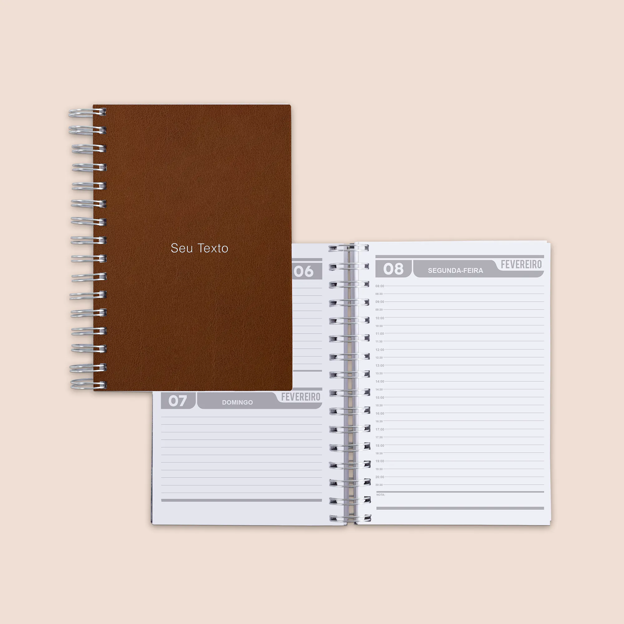 Agenda Capa Couro