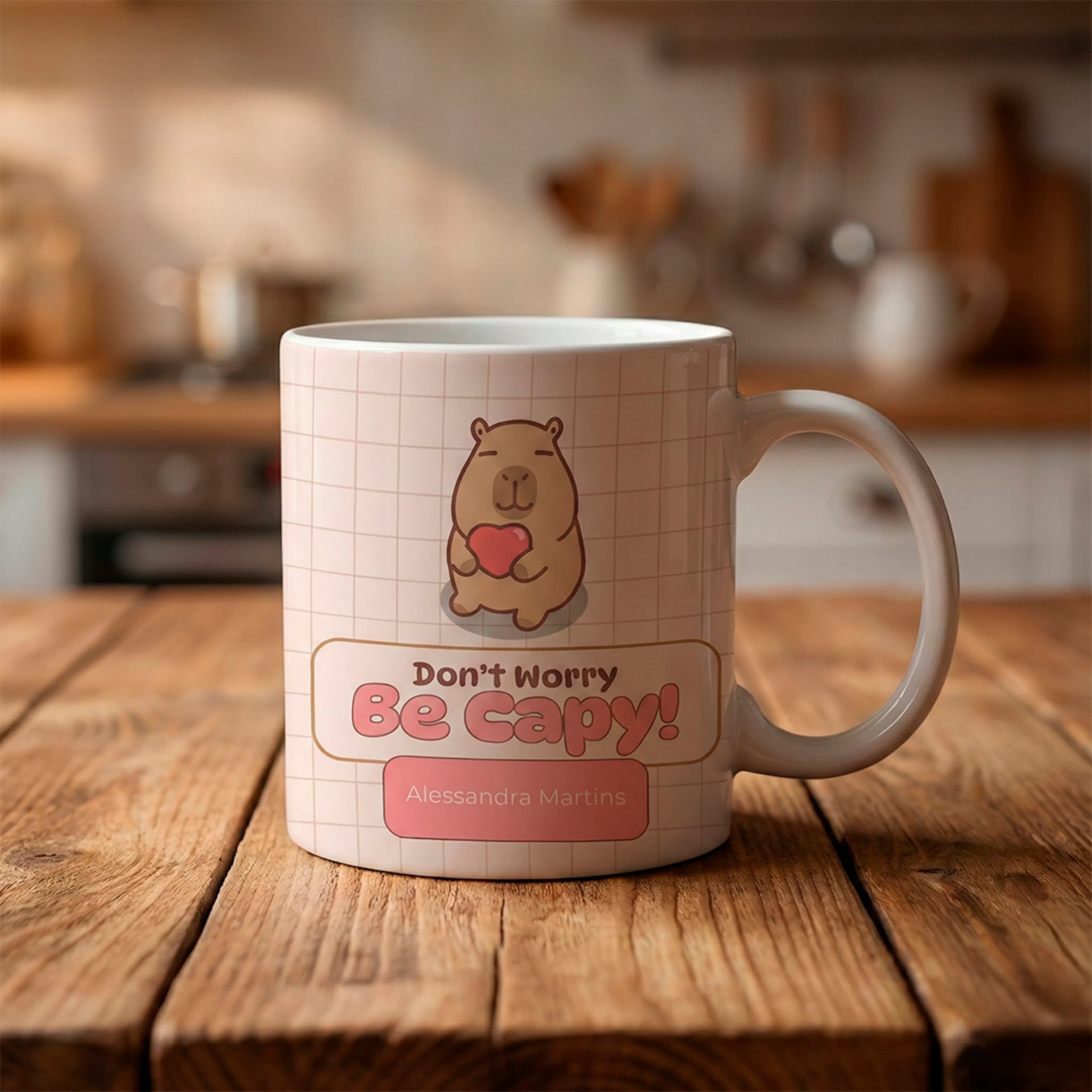 Caneca capivara detalhe
