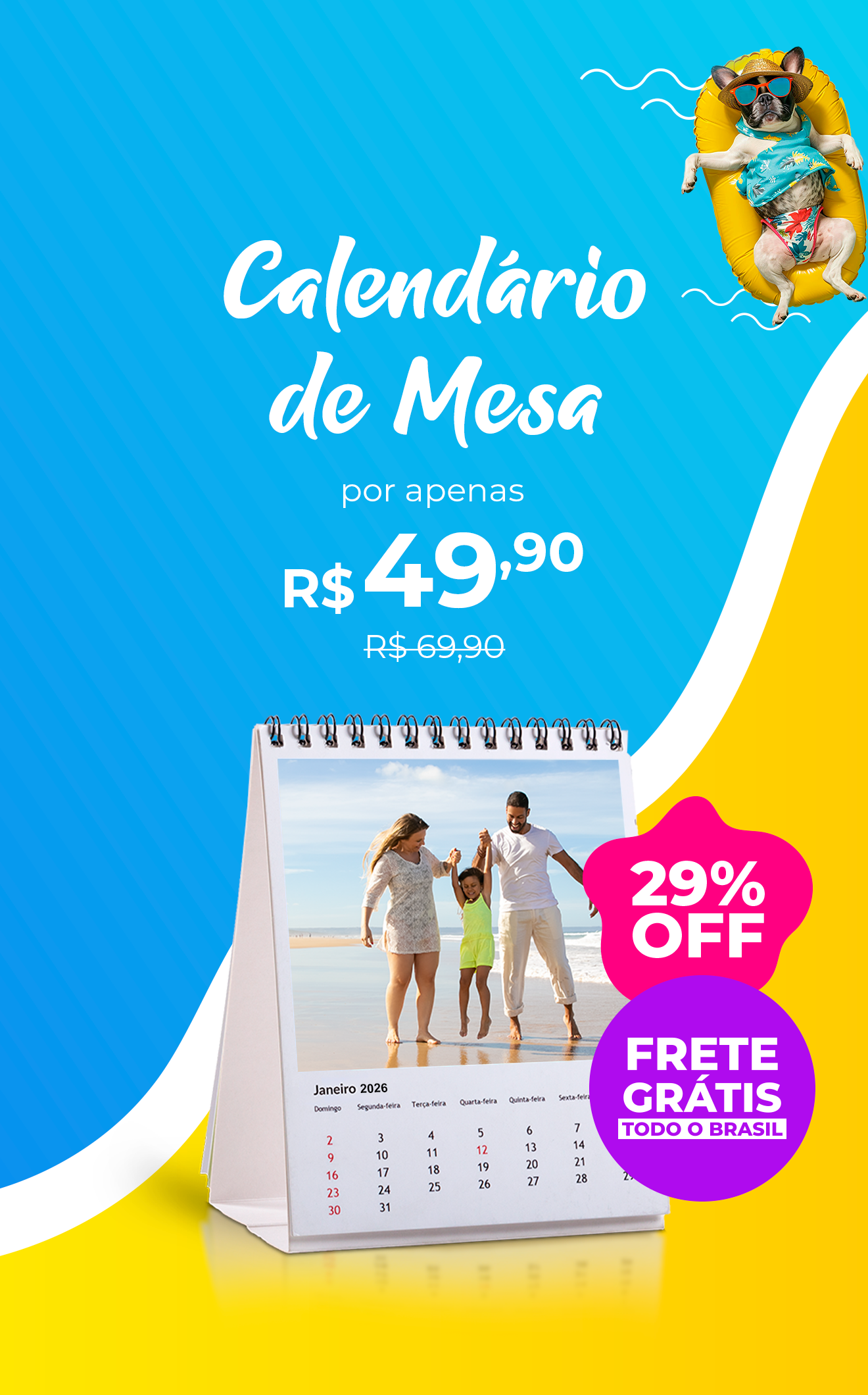 calendário de mesa