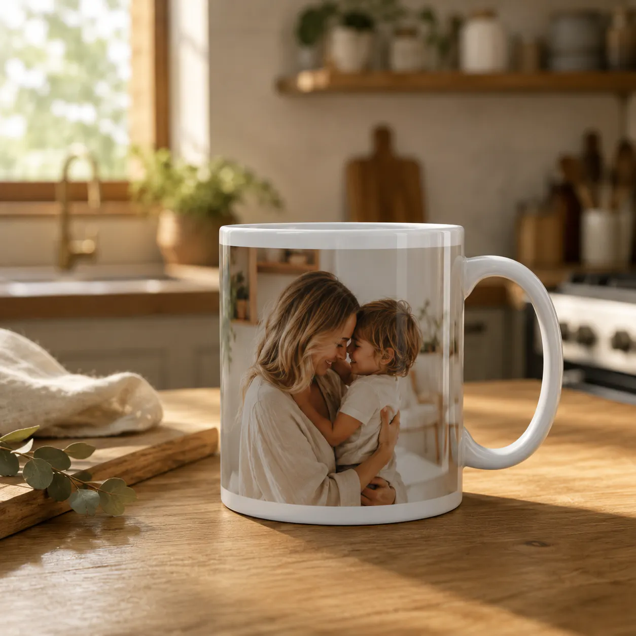 Caneca personalizada na cozinha