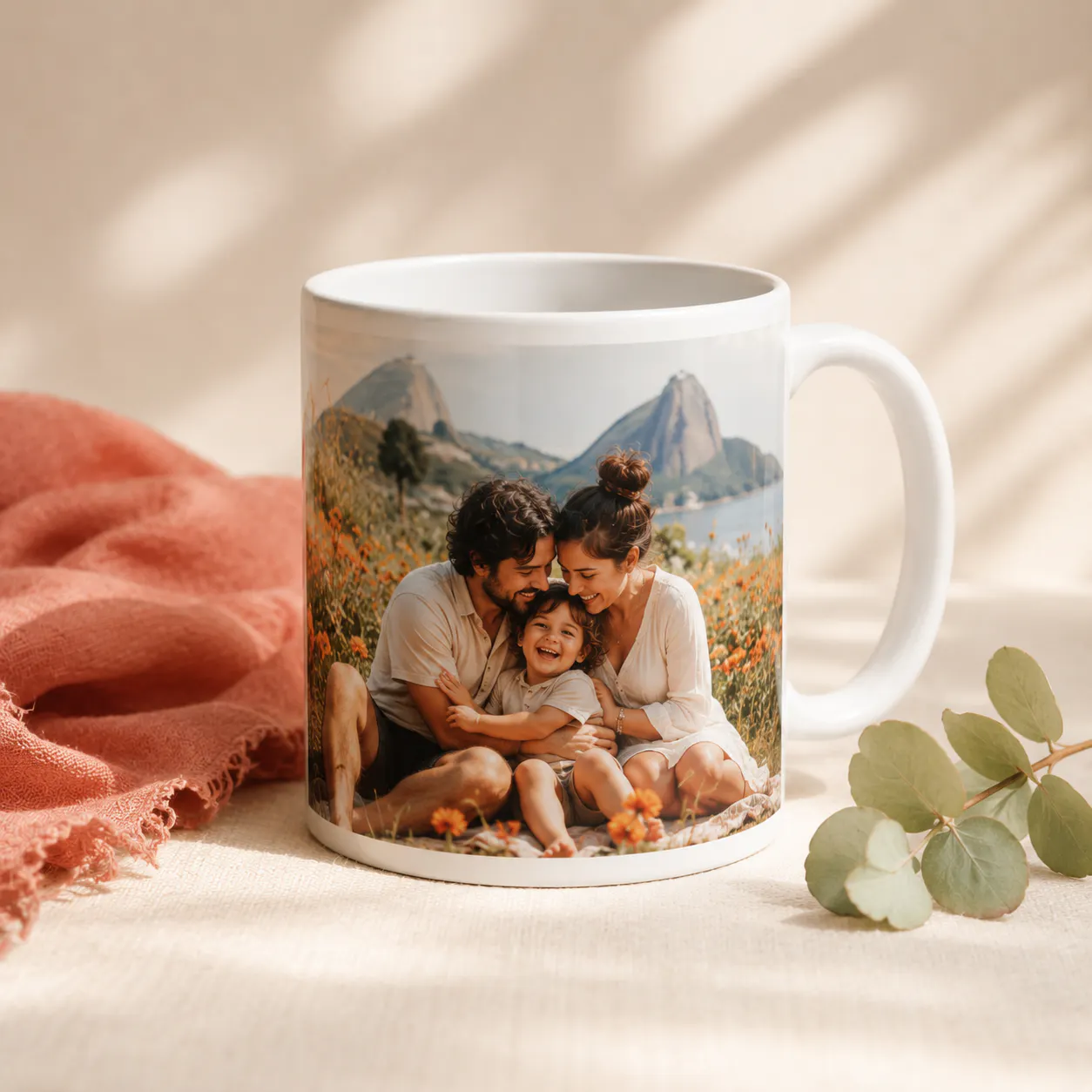 Caneca personalizada de frente, foto visível