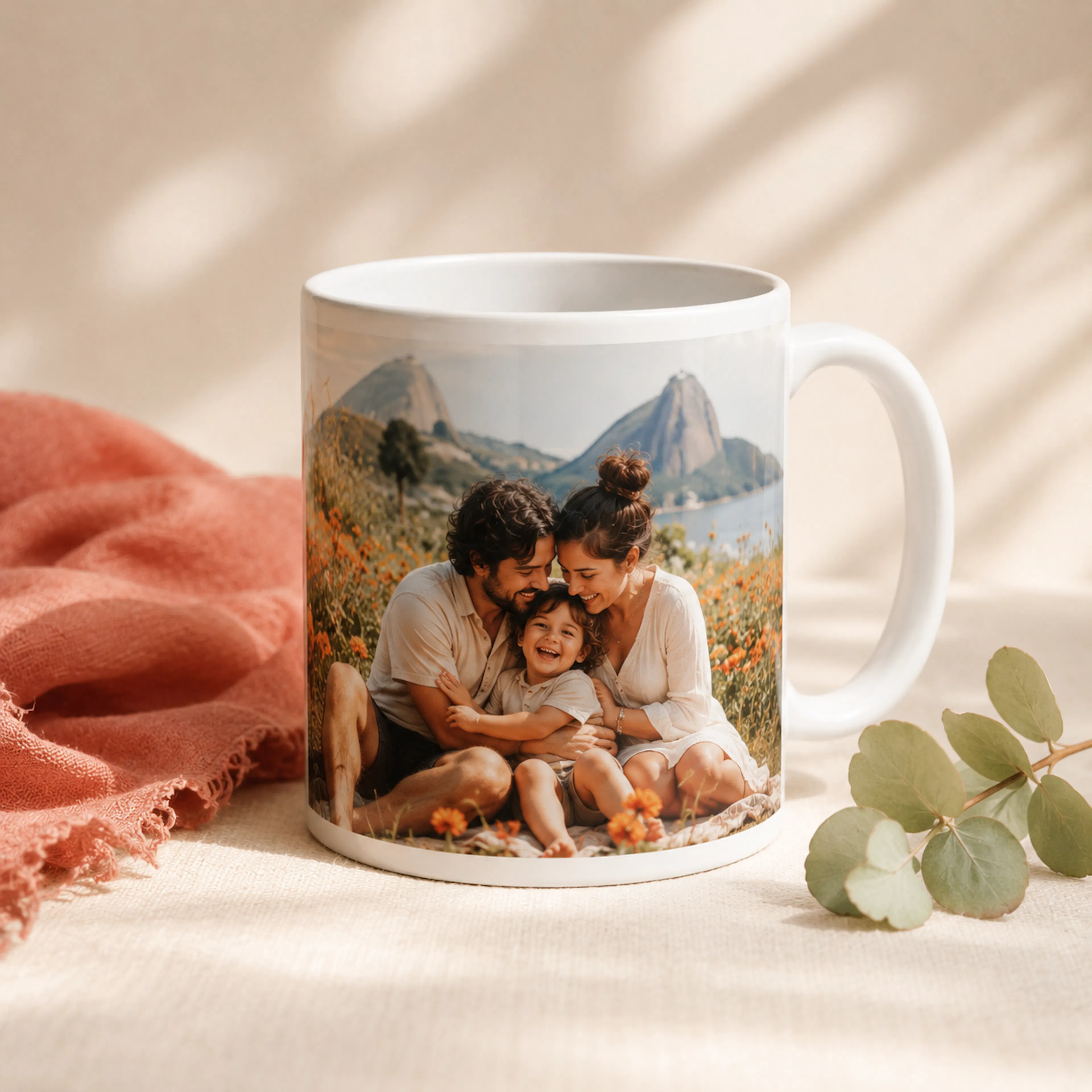 Caneca personalizada de frente, foto visível