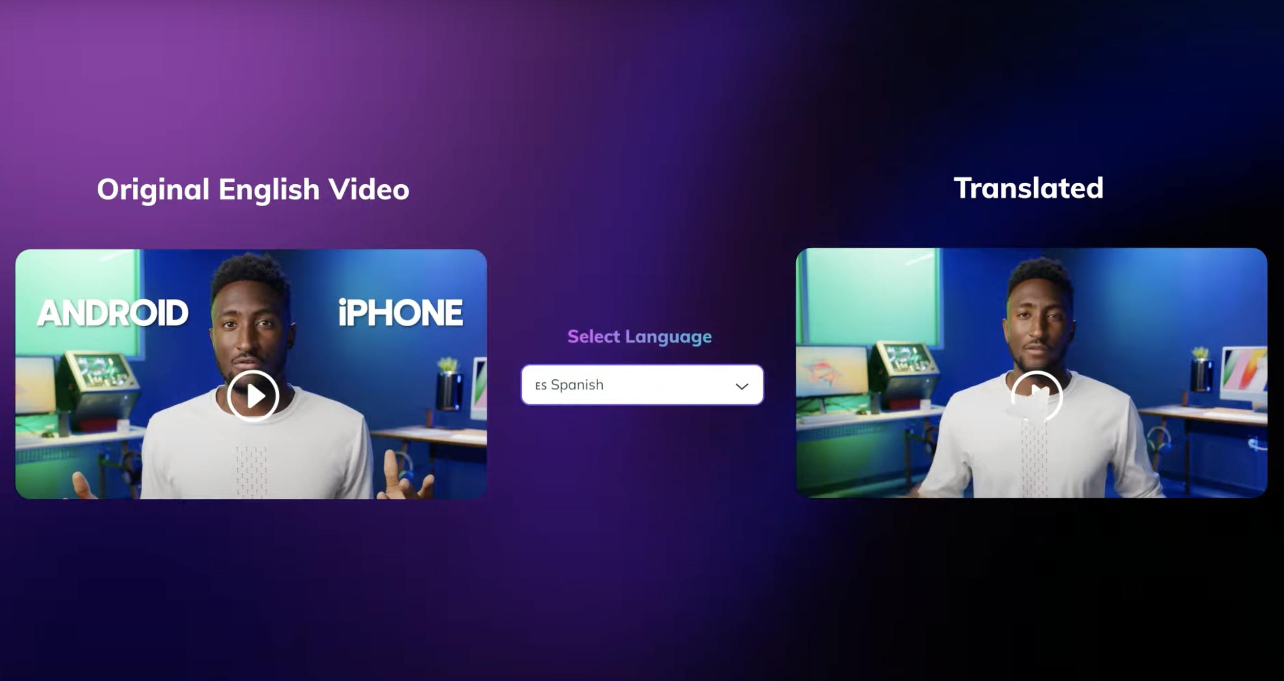 Screengrab of HeyGen's video translation video