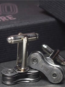 VELO CULTURE RECYCLED CHAIN CUFFLINKS
