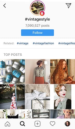 Instagram follow hashtags feature