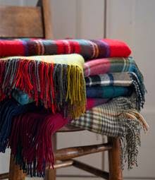 Stewart Royal Modern Tartan Lambswool Blanket - By Lochcarron of Scotland