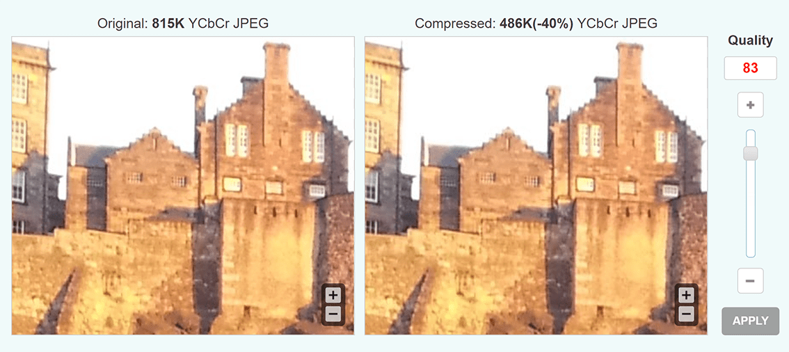 Optimizilla for image compression